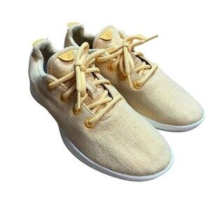Allbirds Yellow Wool Sneakers Lace Up Size 10 Women